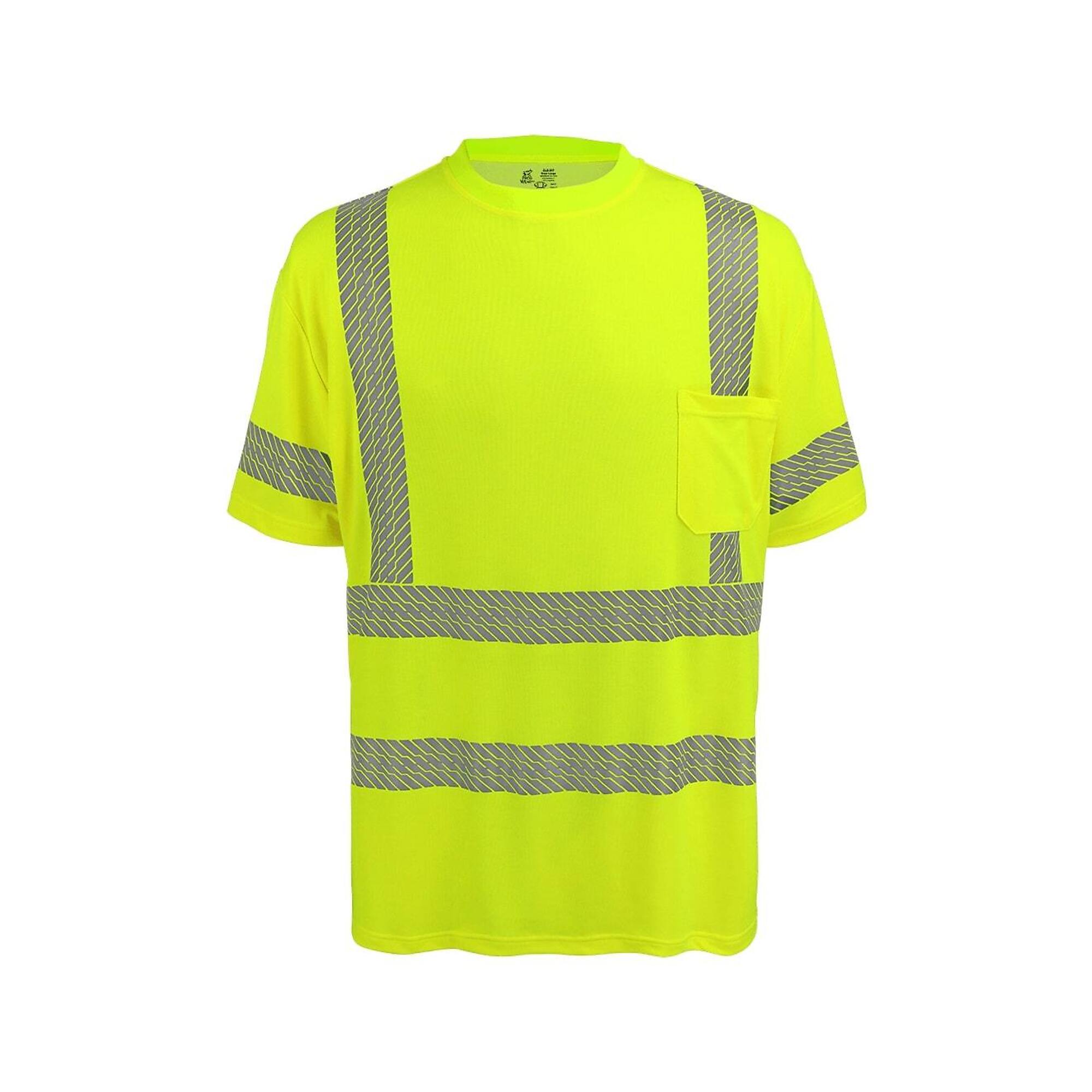 FrogWear HV Yellow/Green,Class 3,Bamboo Self-Wicking, Athletic Shirt